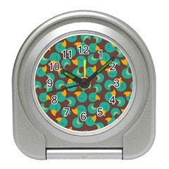 Vector Illustration Seamless Pattern With Cartoon Duck Travel Alarm Clock