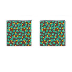 Vector Illustration Seamless Pattern With Cartoon Duck Cufflinks (square)