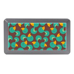 Vector Illustration Seamless Pattern With Cartoon Duck Memory Card Reader (Mini)