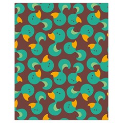 Vector Illustration Seamless Pattern With Cartoon Duck Drawstring Bag (Small)