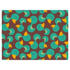 Vector Illustration Seamless Pattern With Cartoon Duck Premium Plush Fleece Blanket (extra Small) by pakminggu