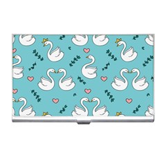 Elegant Swan Pattern Design Business Card Holder by pakminggu