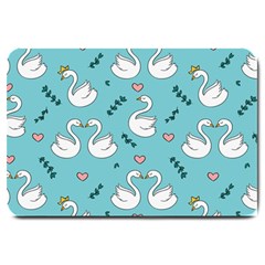 Elegant Swan Pattern Design Large Doormat by pakminggu