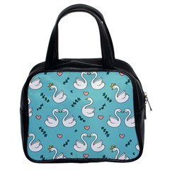 Elegant Swan Pattern Design Classic Handbag (two Sides) by pakminggu