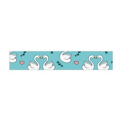 Elegant Swan Pattern Design Premium Plush Fleece Scarf (mini) by pakminggu