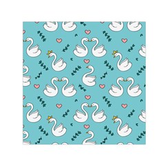 Elegant Swan Pattern Design Square Satin Scarf (30  X 30 ) by pakminggu