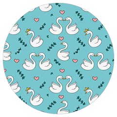 Elegant Swan Pattern Design Round Trivet by pakminggu