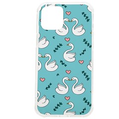 Elegant Swan Pattern Design Iphone 12 Pro Max Tpu Uv Print Case by pakminggu