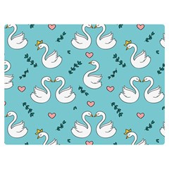 Elegant Swan Pattern Design Two Sides Premium Plush Fleece Blanket (extra Small) by pakminggu