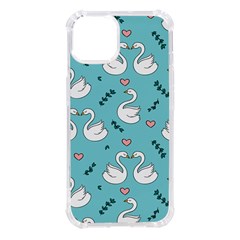 Elegant Swan Pattern Design Iphone 14 Tpu Uv Print Case by pakminggu