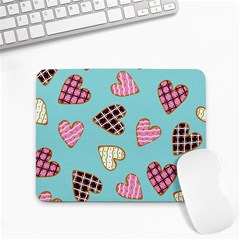 Seamless Pattern With Heart Shaped Cookies With Sugar Icing Small Mousepad by pakminggu