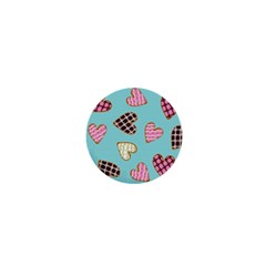 Seamless Pattern With Heart Shaped Cookies With Sugar Icing 1  Mini Magnets by pakminggu