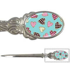 Seamless Pattern With Heart Shaped Cookies With Sugar Icing Letter Opener by pakminggu