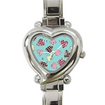 Seamless Pattern With Heart Shaped Cookies With Sugar Icing Heart Italian Charm Watch Front