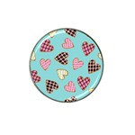 Seamless Pattern With Heart Shaped Cookies With Sugar Icing Hat Clip Ball Marker Front