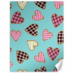 Seamless Pattern With Heart Shaped Cookies With Sugar Icing Canvas 36  X 48  by pakminggu