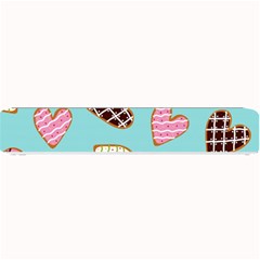 Seamless Pattern With Heart Shaped Cookies With Sugar Icing Small Bar Mat by pakminggu