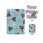 Seamless Pattern With Heart Shaped Cookies With Sugar Icing Playing Cards 54 Designs (Mini) Front - Spade2