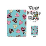 Seamless Pattern With Heart Shaped Cookies With Sugar Icing Playing Cards 54 Designs (Mini) Front - Spade3