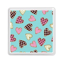 Seamless Pattern With Heart Shaped Cookies With Sugar Icing Memory Card Reader (square) by pakminggu