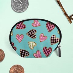 Seamless Pattern With Heart Shaped Cookies With Sugar Icing Accessory Pouch (small) by pakminggu