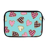 Seamless Pattern With Heart Shaped Cookies With Sugar Icing Apple MacBook Pro 17  Zipper Case Front