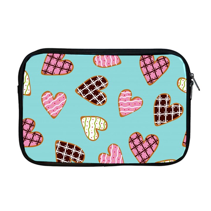 Seamless Pattern With Heart Shaped Cookies With Sugar Icing Apple MacBook Pro 17  Zipper Case