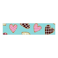 Seamless Pattern With Heart Shaped Cookies With Sugar Icing Velvet Scrunchie by pakminggu