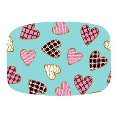 Seamless Pattern With Heart Shaped Cookies With Sugar Icing Mini Square Pill Box by pakminggu