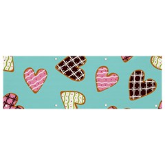 Seamless Pattern With Heart Shaped Cookies With Sugar Icing Banner And Sign 9  X 3  by pakminggu