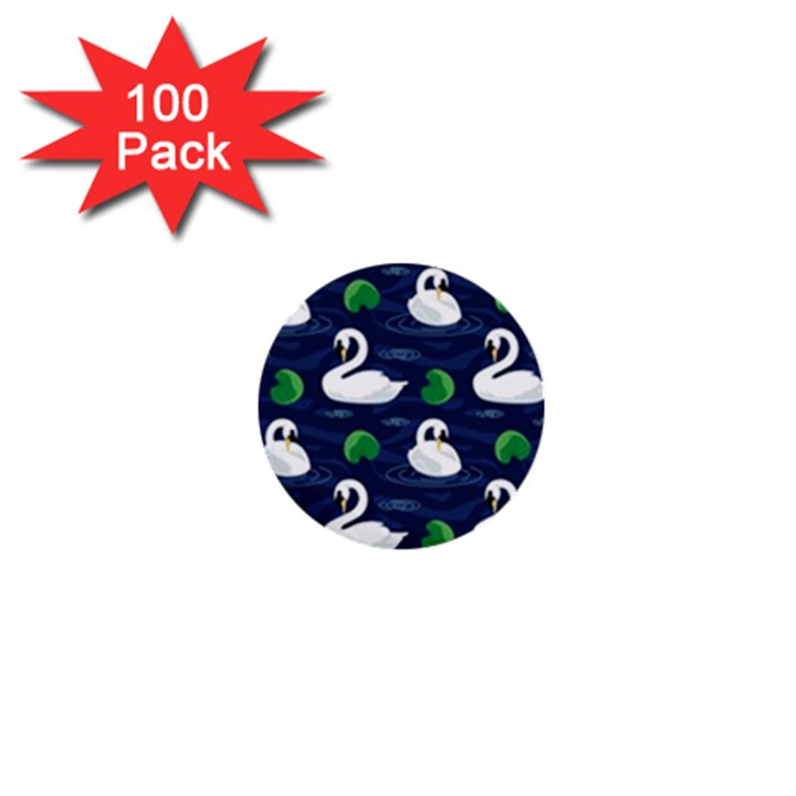 Swan Pattern Elegant Design 1  Mini Buttons (100 pack) 