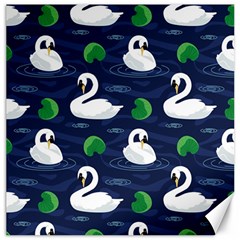 Swan Pattern Elegant Design Canvas 20  X 20  by pakminggu