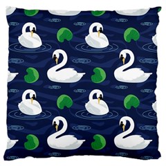 Swan Pattern Elegant Design Large Cushion Case (two Sides) by pakminggu