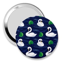 Swan Pattern Elegant Design 3  Handbag Mirrors by pakminggu