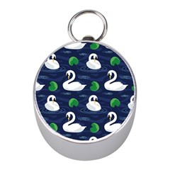 Swan Pattern Elegant Design Mini Silver Compasses by pakminggu