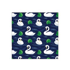 Swan Pattern Elegant Design Satin Bandana Scarf 22  X 22  by pakminggu