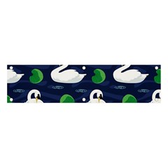 Swan Pattern Elegant Design Banner And Sign 4  X 1  by pakminggu