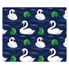 Swan Pattern Elegant Design Premium Plush Fleece Blanket (small) by pakminggu