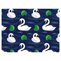 Swan Pattern Elegant Design Two Sides Premium Plush Fleece Blanket (extra Small) by pakminggu