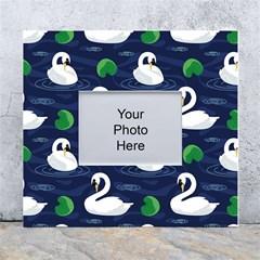 Swan Pattern Elegant Design White Wall Photo Frame 5  X 7  by pakminggu