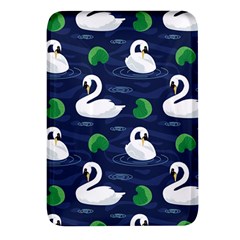 Swan Pattern Elegant Design Rectangular Glass Fridge Magnet (4 Pack)