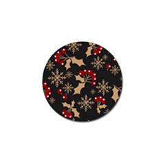 Christmas Pattern With Snowflakes Berries Golf Ball Marker (4 Pack) by pakminggu