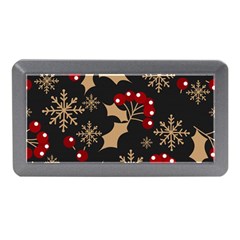 Christmas Pattern With Snowflakes Berries Memory Card Reader (mini) by pakminggu