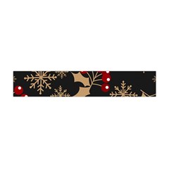 Christmas Pattern With Snowflakes Berries Premium Plush Fleece Scarf (mini) by pakminggu