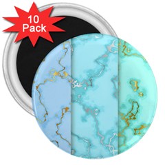 Background Marble Set 3  Magnets (10 Pack)  by pakminggu