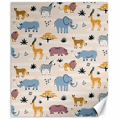 Wild Animals Seamless Pattern Canvas 20  X 24  by pakminggu