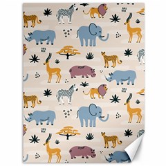 Wild Animals Seamless Pattern Canvas 36  X 48  by pakminggu