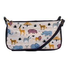 Wild Animals Seamless Pattern Shoulder Clutch Bag by pakminggu