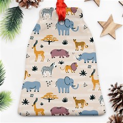 Wild Animals Seamless Pattern Ornament (bell) by pakminggu