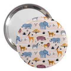 Wild Animals Seamless Pattern 3  Handbag Mirrors by pakminggu